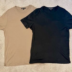 x 2 Robert Barakett Georgia Crewneck T Shirt Pima Cotton - Men's size L